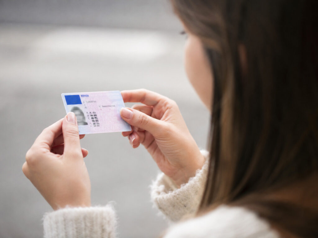 Foto de persona con carnet caducado